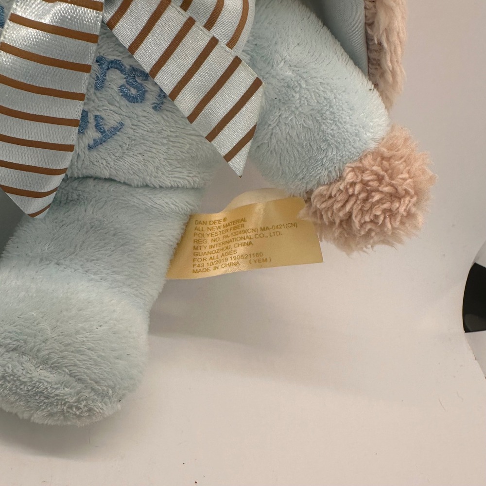 Dan Dee My First Bunny Plush Blue Pajamas Striped Bow Pink Nose Easter Baby Toy - Picture 6 of 11